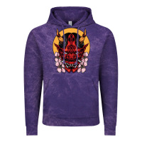 Cloud Purple demon oni mask Vintage Hoodie - artisFamous
