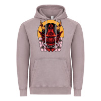 Vintage Zinc demon oni mask Vintage Hoodie - artisFamous