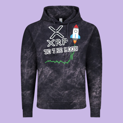 Xrp To The Moon Vintage Hoodie Designed By Artisfamous