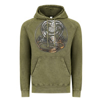 Vintage Olive cobra k.a.i rusted steel snake lo go graphic t shirt Vintage Hoodie - artisFamous