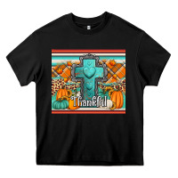 Black fall thankfull cross Heavy Core Tee - Jasminsmagicworld