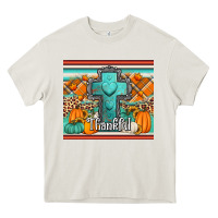 Cream fall thankfull cross Heavy Core Tee - Jasminsmagicworld