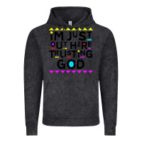 Vintage Black i'm just out here trusting god Vintage Hoodie - artisFamous