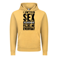 Vintage Mustard I DON'T NEED SEX Vintage Hoodie - artisFamous