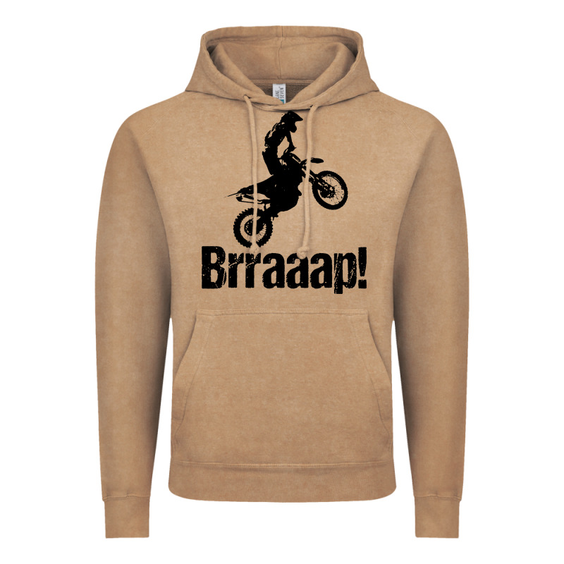 Brraaap Funny Dirt Bike Vintage Hoodie by artisFamous | Teevron
