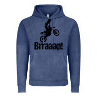 Vintage Denim brraaap funny dirt bike Vintage Hoodie - artisFamous