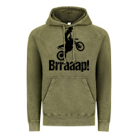 Vintage Olive brraaap funny dirt bike Vintage Hoodie - artisFamous