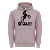 Vintage Zinc brraaap funny dirt bike Vintage Hoodie - artisFamous