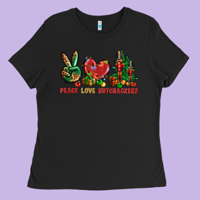 Peace Love Nutcrackers Ladies Tee Designed By Bundleandbundleshop