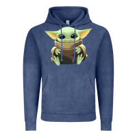 Vintage Denim baby yoda Vintage Hoodie - artisFamous