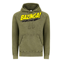 Vintage Olive Bazinga! Vintage Hoodie - artisFamous