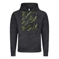 Vintage Black Watercolor Eucalyptus Pattern Vintage Hoodie - artisFamous