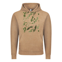 Vintage Coffee Watercolor Eucalyptus Pattern Vintage Hoodie - artisFamous