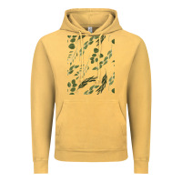 Vintage Mustard Watercolor Eucalyptus Pattern Vintage Hoodie - artisFamous