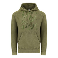 Vintage Olive Watercolor Eucalyptus Pattern Vintage Hoodie - artisFamous