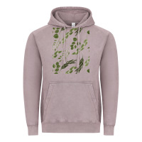 Vintage Zinc Watercolor Eucalyptus Pattern Vintage Hoodie - artisFamous