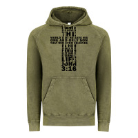 Vintage Olive John 3:16 Bible Verse Cool Christian Church Shirts Christianity Vintage Hoodie - artisFamous