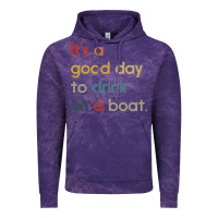 Cloud Purple it's a good day to drink on a boat Vintage Hoodie - artisFamous
