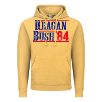 Vintage Mustard reagan bush '84 Vintage Hoodie - artisFamous