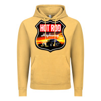 Vintage Mustard HOT ROD GARAGE CAR Vintage Hoodie - artisFamous