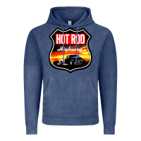 Vintage Denim HOT ROD GARAGE CAR Vintage Hoodie - artisFamous
