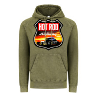 Vintage Olive HOT ROD GARAGE CAR Vintage Hoodie - artisFamous