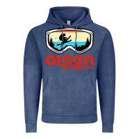 Vintage Denim aspen colorado ski mountain skiing retro vacation Vintage Hoodie - artisFamous