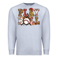Heather Grey baseball play ball Premium Sweatshirt - Jasminsmagicworld
