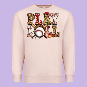 Baseball Play Ball Premium Sweatshirt Designed By Jasminsmagicworld