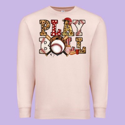 Baseball Play Ball Premium Sweatshirt Designed By Jasminsmagicworld