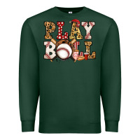 Sports Green baseball play ball Premium Sweatshirt - Jasminsmagicworld