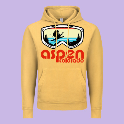 Aspen Colorado Ski Mountain Skiing Retro Vacation Vintage Hoodie Designed By Artisfamous