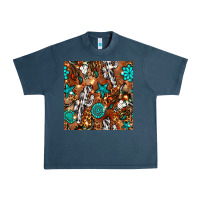 Midnight Navy western gemstone aztec seamless pattern Urban Heavy Tee - BundleAndBundleShop