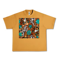 Peanut Butter western gemstone aztec seamless pattern Urban Heavy Tee - BundleAndBundleShop