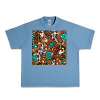 Pebble Blue western gemstone aztec seamless pattern Urban Heavy Tee - BundleAndBundleShop