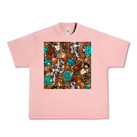 Salmon western gemstone aztec seamless pattern Urban Heavy Tee - BundleAndBundleShop