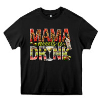 Black Mama needs a drink mother's day Heavy Core Tee - HowdyJamesFarm