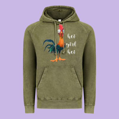 Hei Girl Vintage Hoodie Designed By Artisfamous