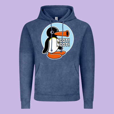 Noot Noot Funny Vintage Hoodie Designed By Artisfamous