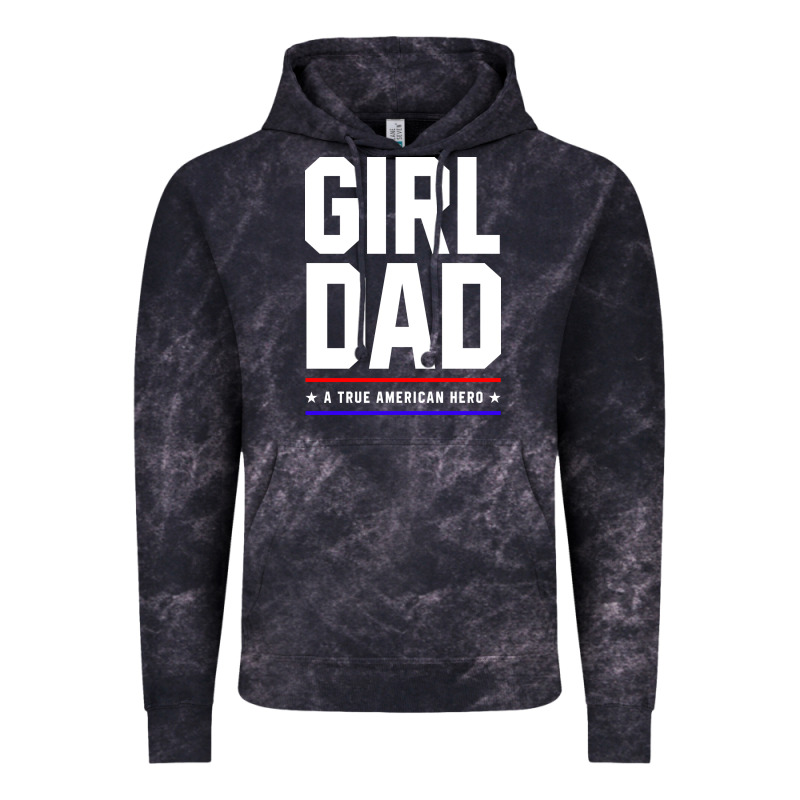 Girl Dad A True American Hero - Fathers Day Gift Vintage Hoodie by artisFamous | Teevron