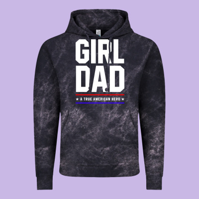 Girl Dad A True American Hero - Fathers Day Gift Vintage Hoodie Designed By Artisfamous
