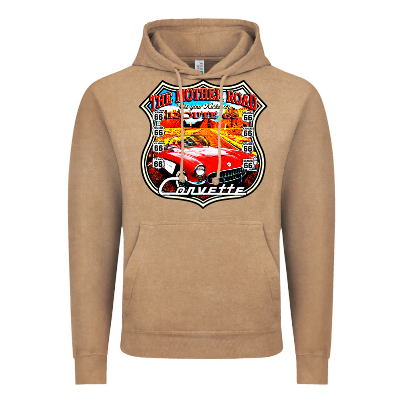 Classic Cars Route 66 Vintage Hoodie by artisFamous | Teevron