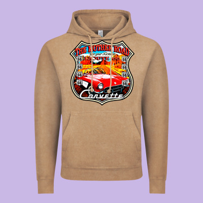 Classic Cars Route 66 Vintage Hoodie Designed By Artisfamous