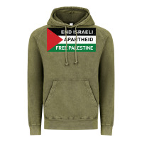 Vintage Olive end is.rae.li apartheid free pales  flag  t shirt Vintage Hoodie - artisFamous