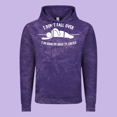I Don't Fall Over I Do Random Gravity Checks Vintage Hoodie Designed By Artisfamous