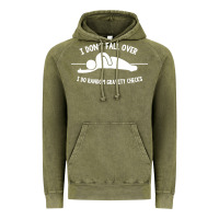 Vintage Olive i don't fall over i do random gravity checks Vintage Hoodie - artisFamous