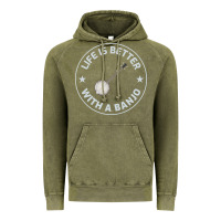 Vintage Olive Banjo Bluegrass Music Traditional Musician Funny Gift Vintage Hoodie - artisFamous
