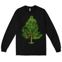 Black White Pine Tree Illustrations Long Sleeve Tee - LillyAllenDesigns