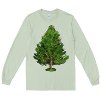 Matcha White Pine Tree Illustrations Long Sleeve Tee - LillyAllenDesigns