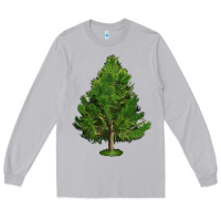 Moon Dust White Pine Tree Illustrations Long Sleeve Tee - LillyAllenDesigns